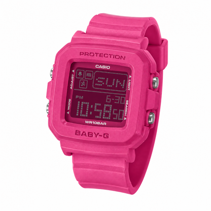 Casio Womens  Digital Rubber Strap Watch-BGD-10K