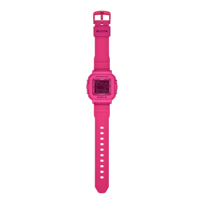 Casio Womens  Digital Rubber Strap Watch-BGD-10K