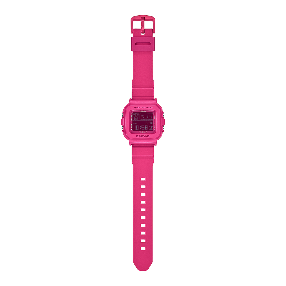 Casio Womens  Digital Rubber Strap Watch-BGD-10K