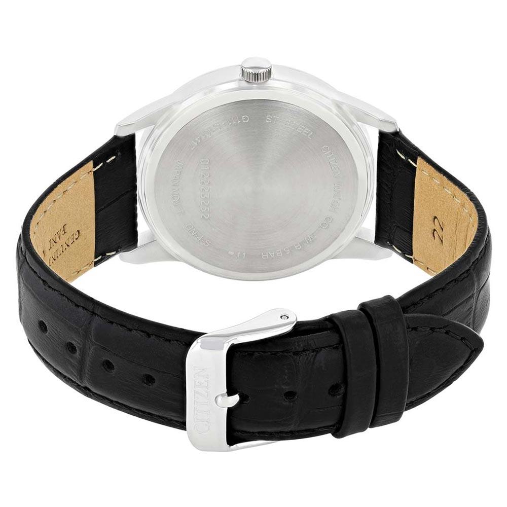 Citizen - Men Black Leather Strap Watch - BI5000-10A