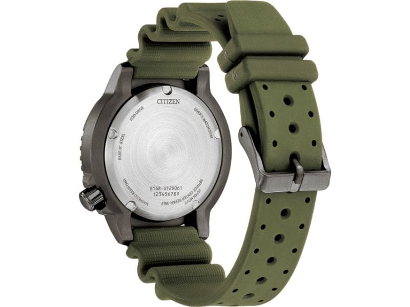 Citizen Promaster Marine Mens Green Rubber Watch-BN0157-11X