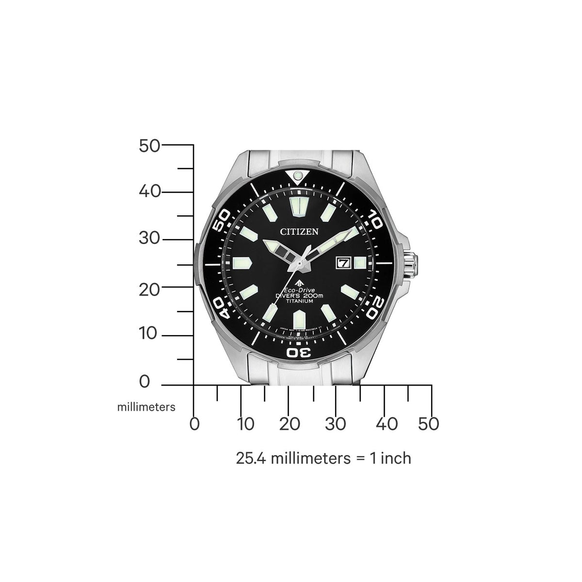 Citizen Promaster Marine Mens Silver Stainless steel Watch-BN0200-81E