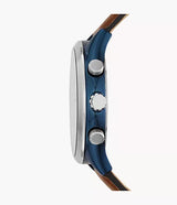 Fossil Fenmore Midsize Multifunction Navy Leather Watch -BQ2412