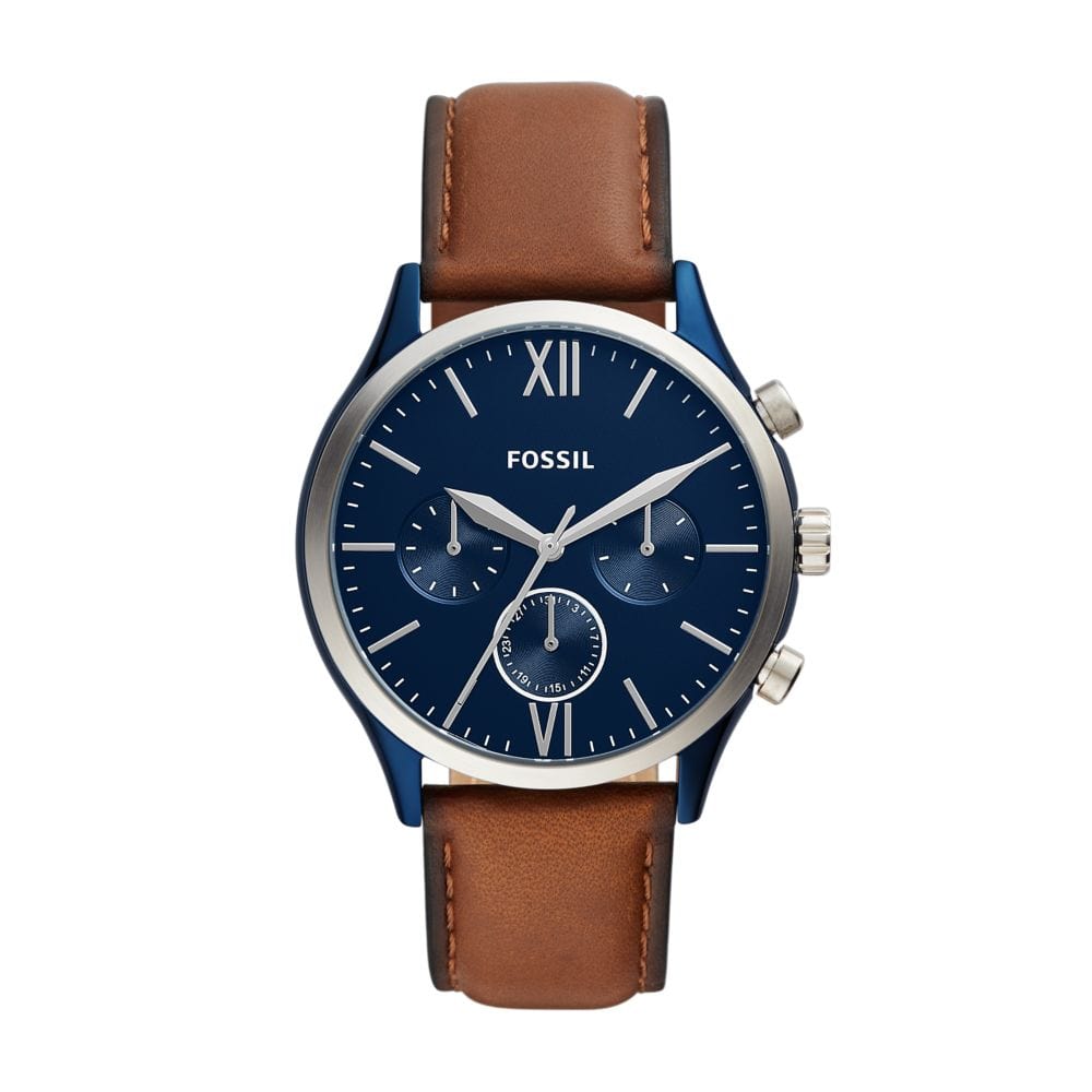 Fossil Fenmore Midsize Brown Leather Watch-Bq2402