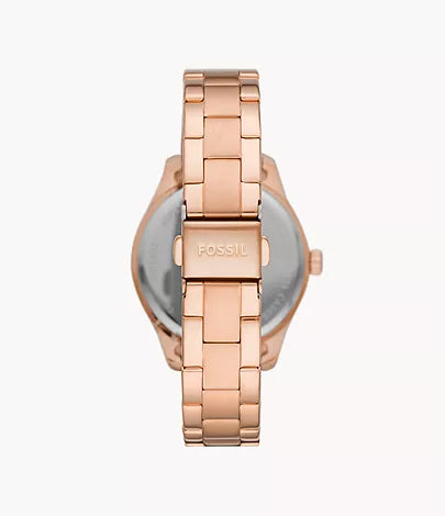 Fossil Scarlette Rose Gold Stainless Steel Women Watch-ES4318