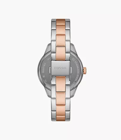 Fossil Rye Womens Silver Stainless Steel Watch - BQ3761