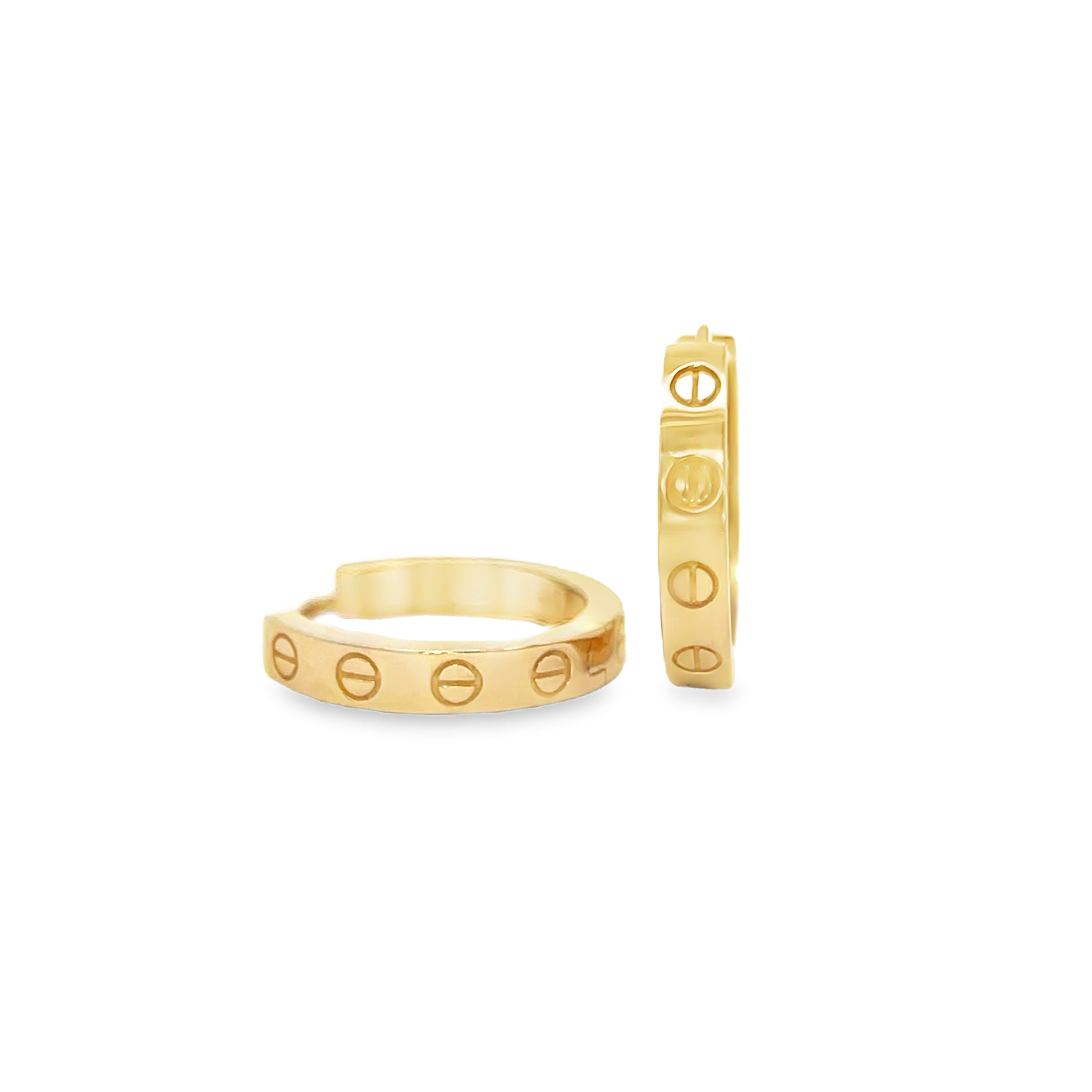 BWJ - 9ct Yellow Gold Cartier Type Earrings