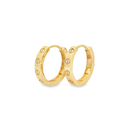 BWJ - 9ct Yellow Gold Cartier Type Earrings