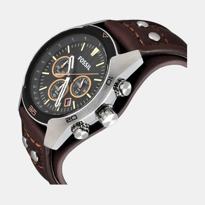 Fossil Coachman Brown Leather Men Watch-CH2891