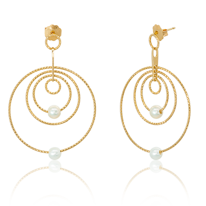 Cici Collection - Firenze Con Perla Earrings