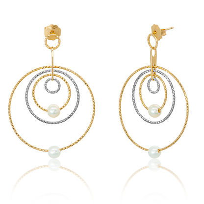 Cici Collection - Firenze Con Perla Earrings