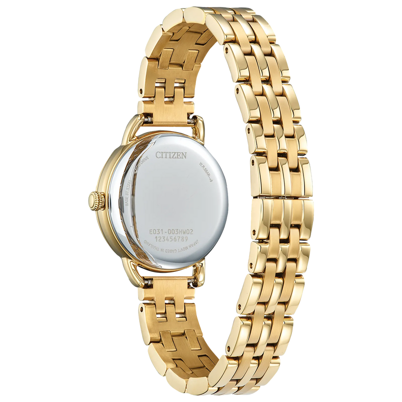 Citizen Solar Womens Gold Stainless steel Strap  Watch-EM1052-51A