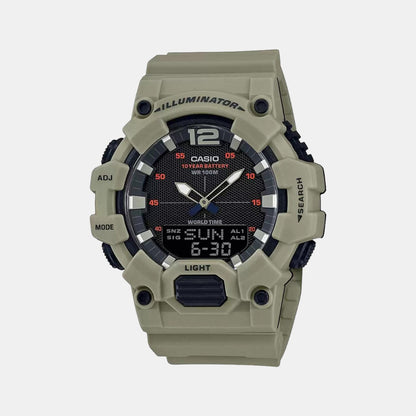 Casio - Anadigital Brown Ribber Mens Watch HDC-700-3A3Vdf