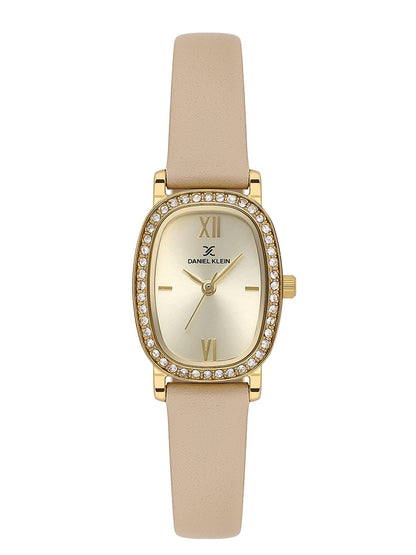 Daniel Klein Leather Womens Watch-DK113943