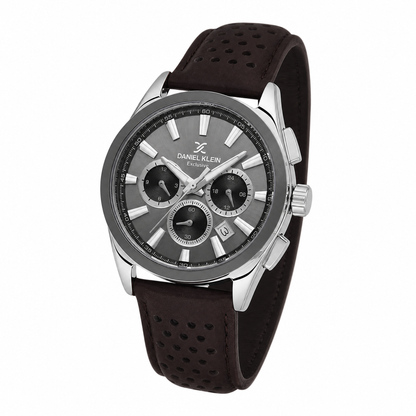 Daniel Klein Mens Leather Strap Watch - DK113809