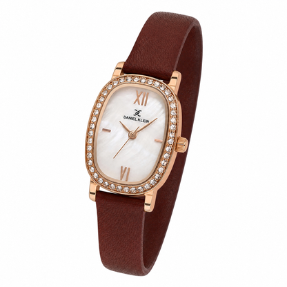Daniel Klein Leather Womens Watch-DK113943