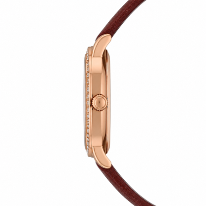 Daniel Klein Leather Womens Watch-DK113943