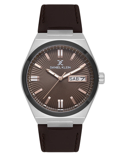 Daniel Klein Mens Leather Watch-DK114059