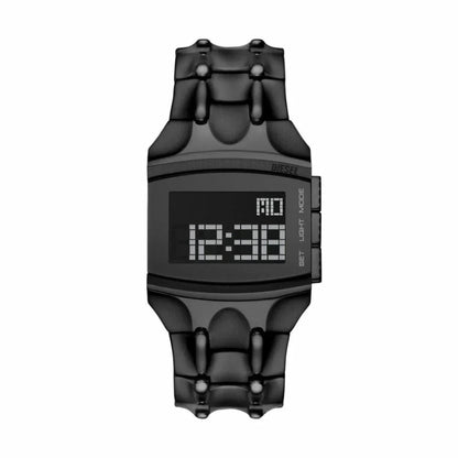 Diesel Croco Digi Mens Black Stainless Steel Watch-DZ2156