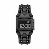 Diesel Croco Digi Mens Black Stainless Steel Watch-DZ2156