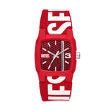 Diesel Cliffhanger Mens Red Nylon Watch-DZ2168