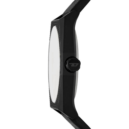 Diesel Scraper Mens Black Leather Strap Watch-DZ2175