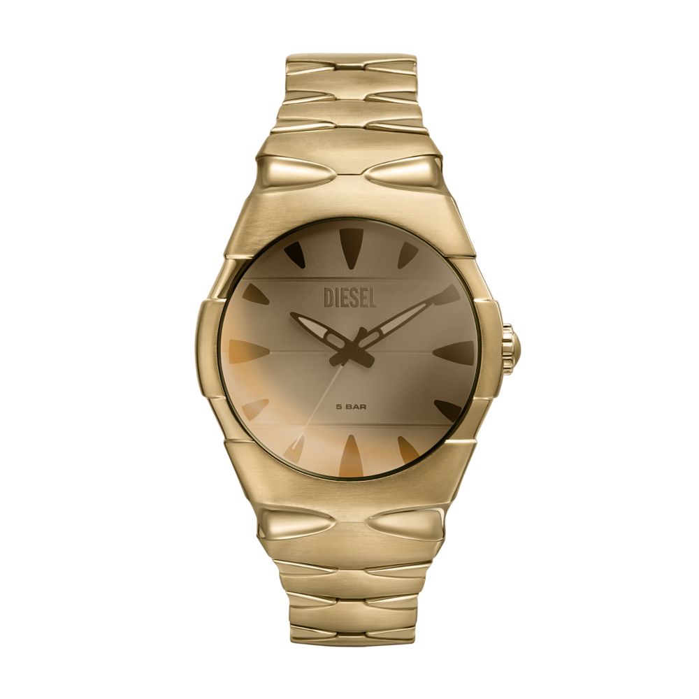 Diesel D-Sruptor Mens Gold Stainless Steel Strap Watch-DZ2214