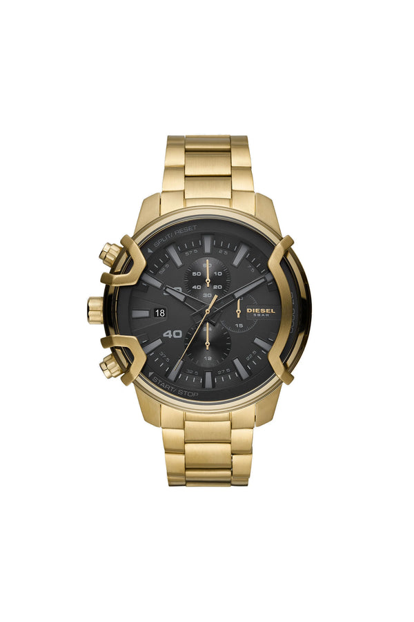 Diesel Griffed Men Goldstainless Steel Watch-DZ4522