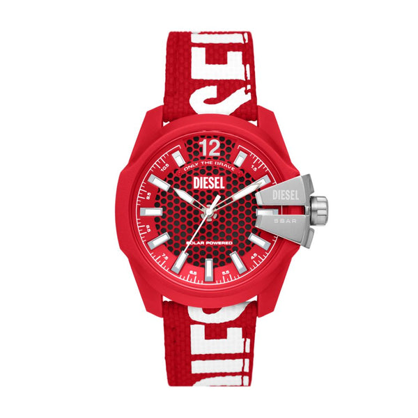 Diesel Baby Chief Mens Red Nylon Watch-DZ4619