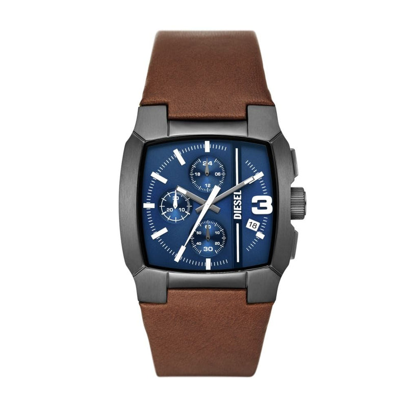 Diesel Cliffhanger Mens Brown Leather Watch-DZ4641