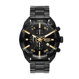 Diesel Spiked Mens Black Stainless Steel Watch-DZ4644