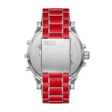 Diesel Mr. Daddy 2.0 Mens Red Stainless Steel Watch-DZ7480