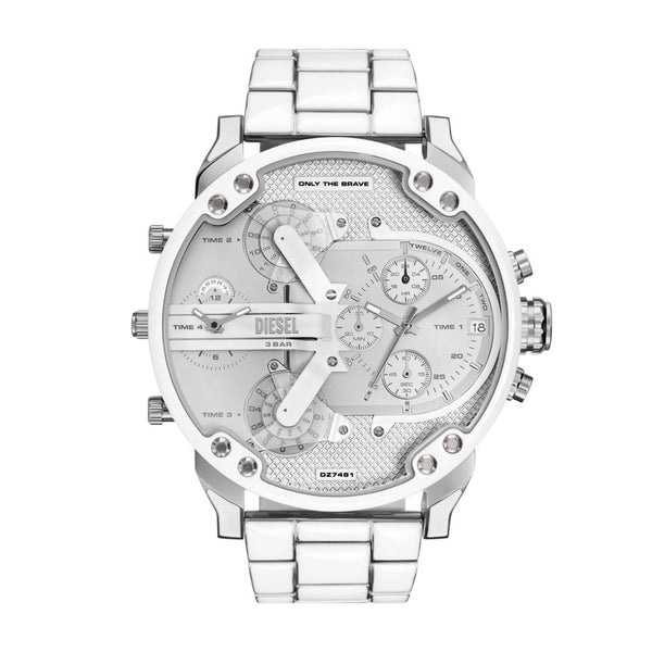 Diesel Mr. Daddy 2.0 Mens Silver Stainless Steel Watch-DZ7481