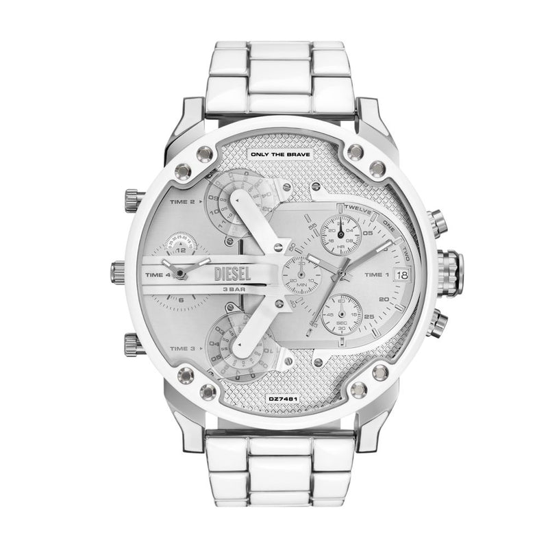 Diesel Mr. Daddy 2.0 Mens Silver Stainless Steel Watch-DZ7481