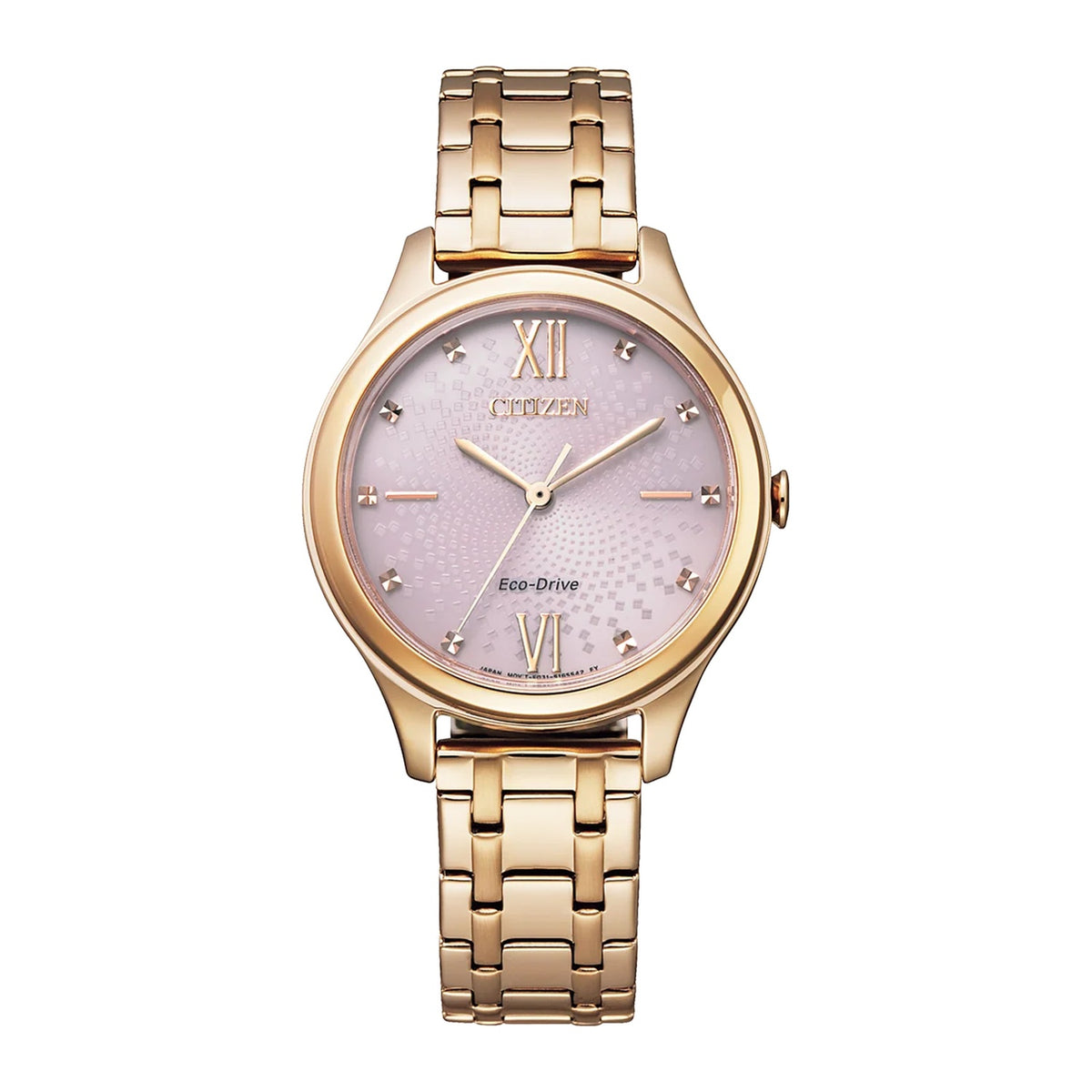 Citizen - Women Pink Stainless Steel Strap Watch - EM0503-75X