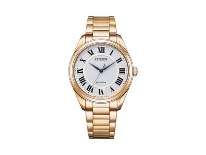 Citizen Eco-Drive Womens Gold Stainless steel Watch-EM0973-55A