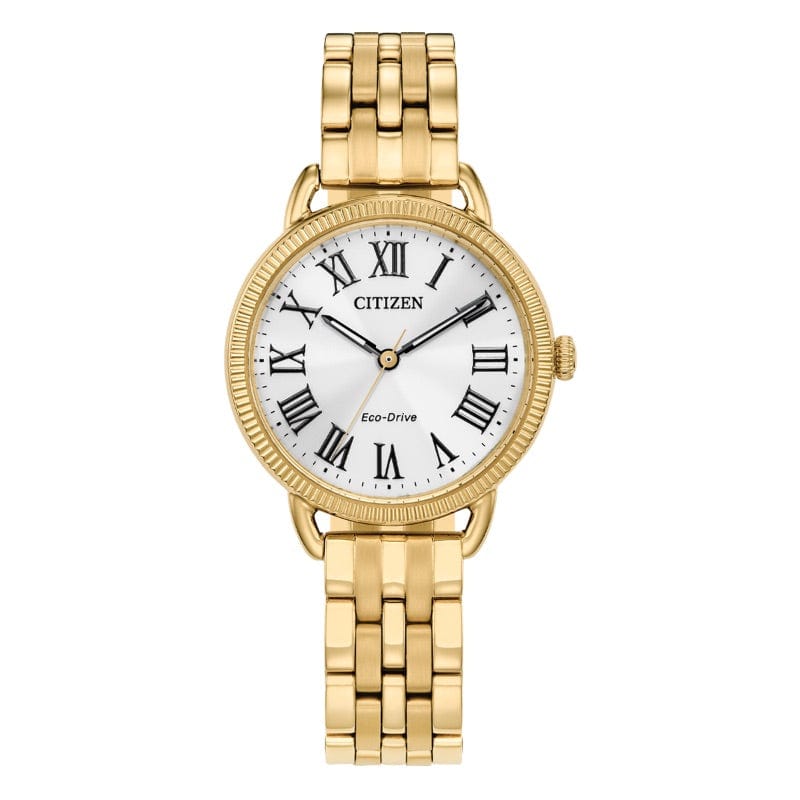 Citizen Solar Womens Gold Stainless steel Strap  Watch-EM1052-51A