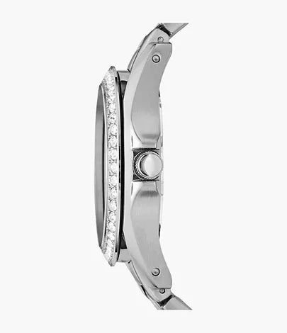 Fossil Riley Women'S Silver/Steel Stainless Steel Watch-ES3202