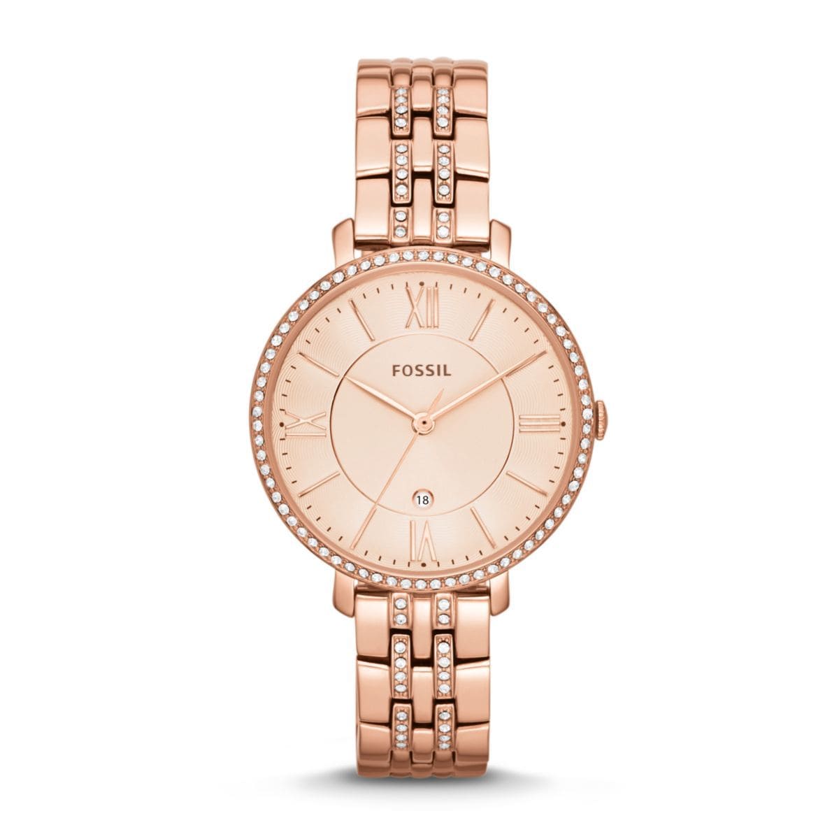 Fossil Womens Watches Jacqueline Womens Rose Gold Watch-ES3546