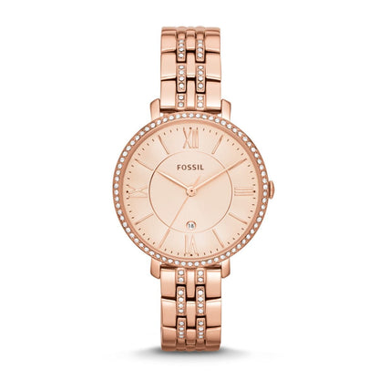 Fossil Womens Watches Jacqueline Womens Rose Gold Watch-ES3546