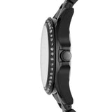 Fossil Riley Black Stainless Steel Women Watch-ES4519