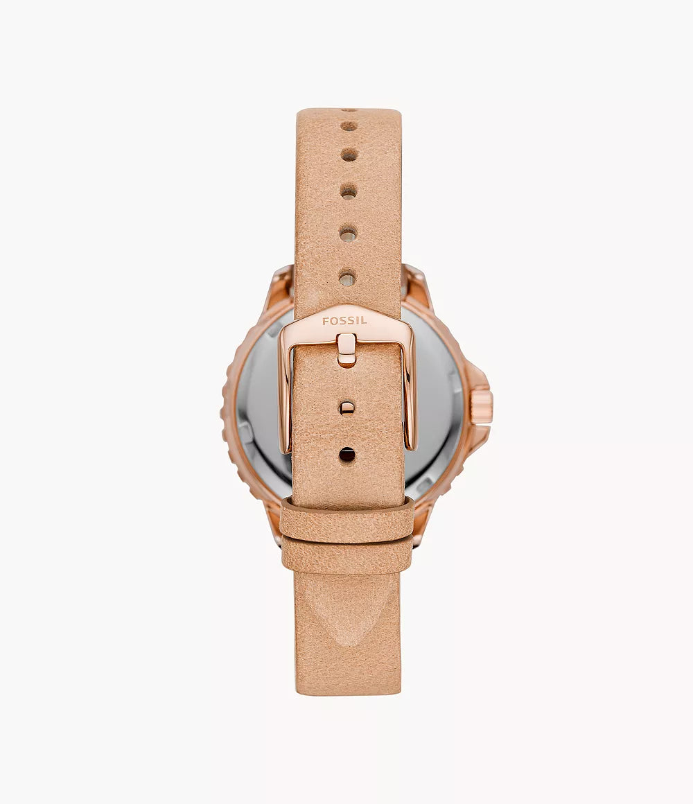 Fossil Izzy Dress Nude Leather Watch-Es4888