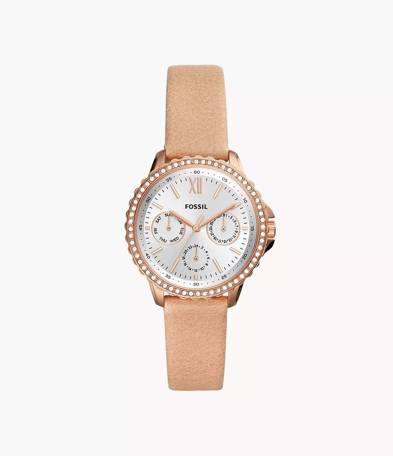 Fossil Izzy Dress Nude Leather Watch-Es4888