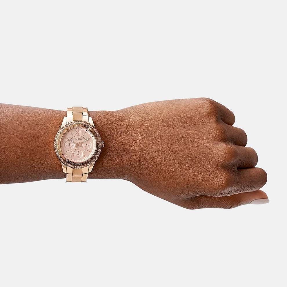 Fossil - Stella Sport Women'S Gold Stainless Steel Watch-ES5106