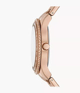 Fossil Stella Sport Womens Rose Gold Stainless Steel Watch - ES5109