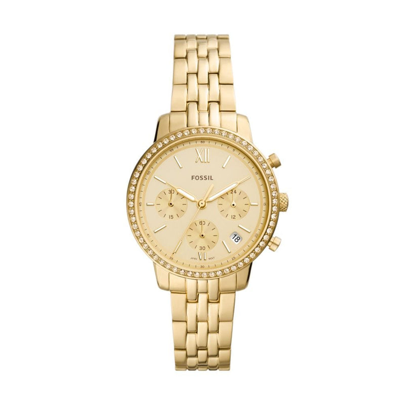 Fossil Neutra Womens Gold Stainless steel Watch-ES5219