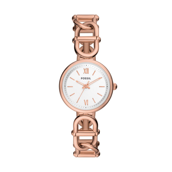 Fossil Carlie Womens Rose Gold Stainless Steel Watch-ES5273