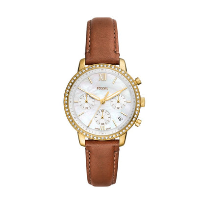 Fossil Neutra Womens Brown Leather Strap Watch-ES5278