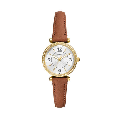 Fossil Women's Carlie Three-Hand, Gold-Tone Stainless Steel Watch - ES5297