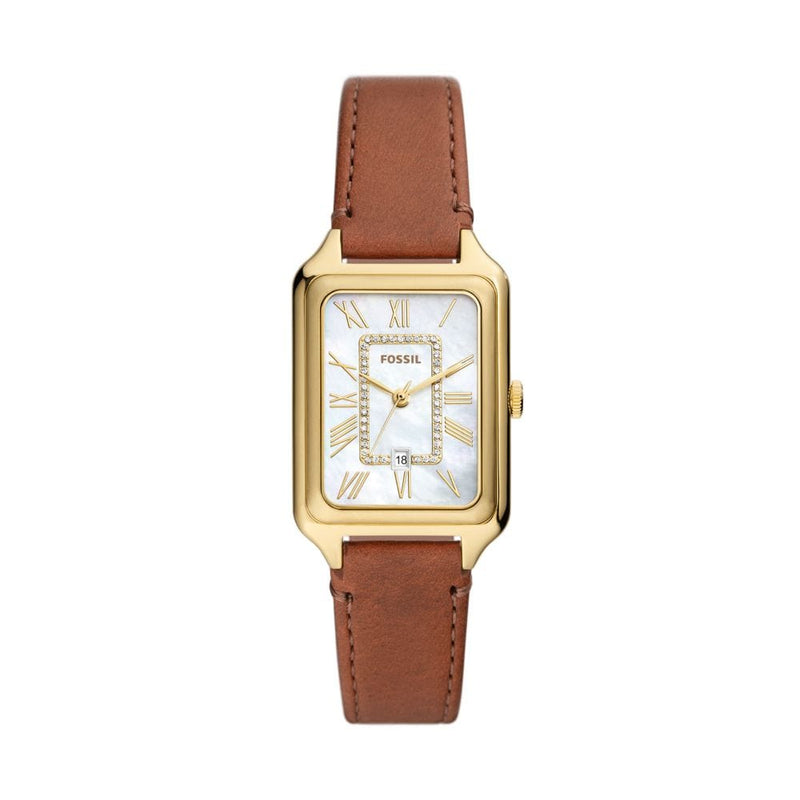 Fossil Raquel Womens Brown Leather Watch-ES5307